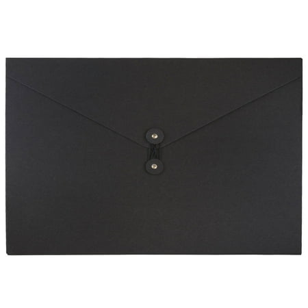 UPC: 0610074235286 | JAM Kraft Portfolio  9 1/4 x 14 x 3/8  Black  1/Pack  Button String