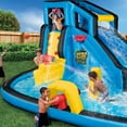 Banzai Battle Blast Inflatable Water Park Play Center Water Slide, Climbing Wall & Oversized