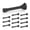 Black, variant on Door Stoppers, 12 Pack Spring Door Stops with Rubber Bumper, Satin Nickel Door Stoppers for Bottom of Door