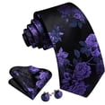 thumbnail image 3 of Set de Corbata Barry.Wang de Seda con Diseño Floral Paisley 150 cm, 3 of 8