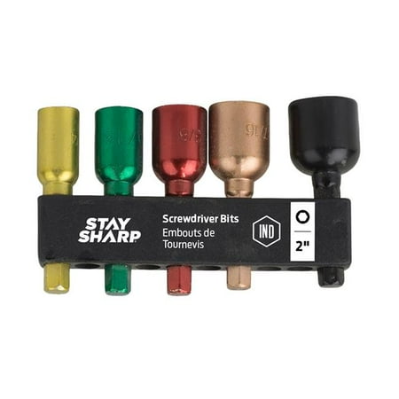 

Stay Sharp 96052 2 in. Assorted Colored Coded Bit Clip - Industrial Recyclable - 5 Piece