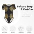 thumbnail image 4 of Fotbe Gold Mandala Body de Mujer con Cuello Redondo y Mangas Cortas, Sin Mangas Ajustado, Suave, Cómodo y Básico-Small, 4 of 7