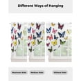thumbnail image 4 of Butterfly Print Swag Valances for Windows, Modern Colorful Animals Rod Pocket Sheer Valances for Small Windows, Swag Toppers Light Filtering for Kitchen Living Room 2 Panels 28''x36'', 4 of 6