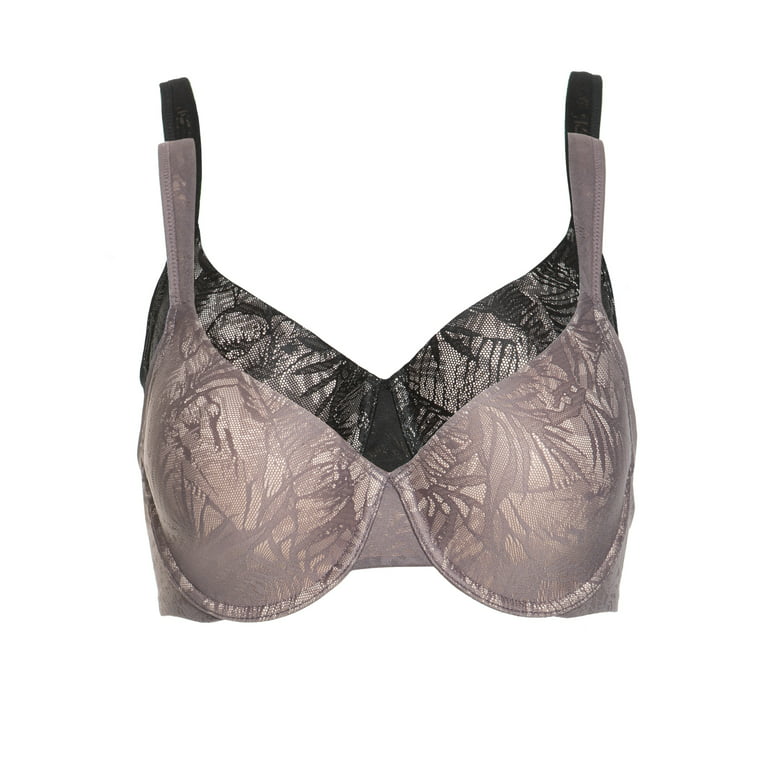 Paramour by Felina | Jessamine Side Smoothing Contour Bra 2-Pack (Black  Sparrow 2-Pack, 36G)