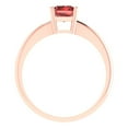 thumbnail image 4 of Clara Pucci 14K Rose Gold 1ct Garnet Solitaire Ring for Women, 4 of 8