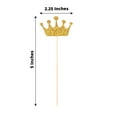 thumbnail image 3 of Efavormart 24 Pack | 5" Gold Glitter Royal Crown Cupcake Topper Picks, Party Cake Toppers, 3 of 11