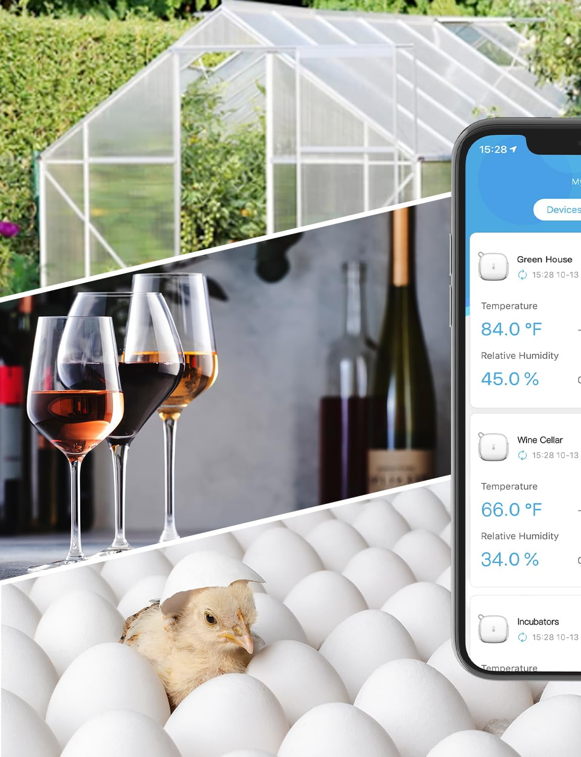 WiFi Temperature Sensor H5179, Smart Hygrometer Thermometer with App Notification, 2 Years Data Storage Export, Remote Monitor for Room Greenhouse Incubator Wine Cellar, 2 Pack
