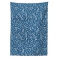 thumbnail image 3 of Ambesonne Surfboard Tablecloth Rectangular Table Cover, Ocean Waves Doodle, 52"x70", Blue White, 3 of 4