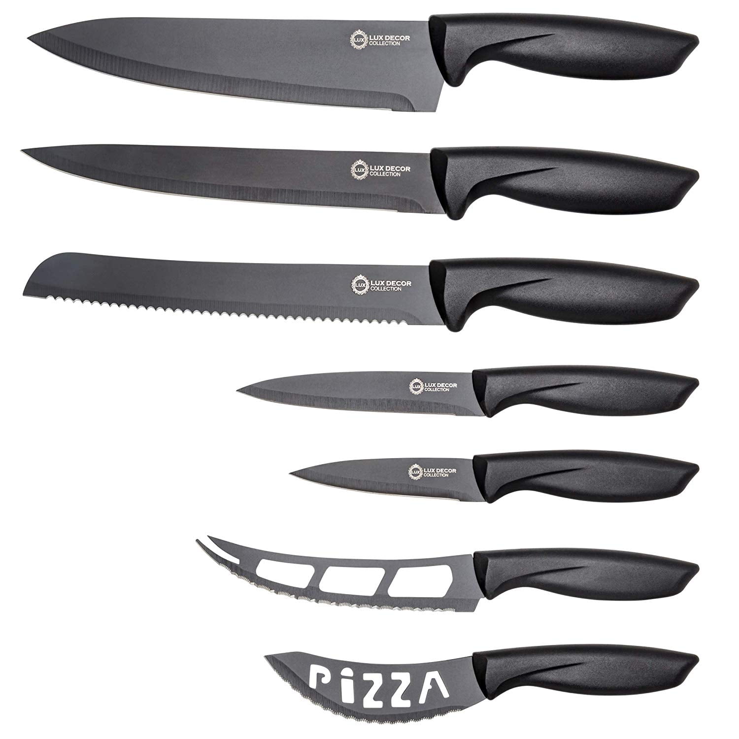 Lux Decor Collection Stainless Kitchen Knife Set 7 Knives set, Kitchen