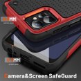 thumbnail image 5 of TJS for Motorola Moto G Power 2023 Phone Case, with Tempered Glass Screen Protector, Dual Layer PC Back Soft Bumper Resilient Shock Absorb Protective Cover for Moto G Power 2023 (Red), 5 of 8