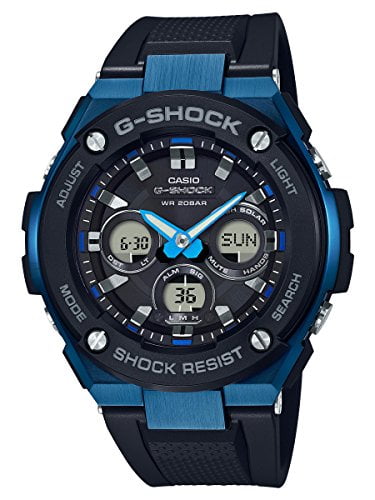 casio g shock blue and black