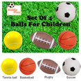thumbnail image 3 of Set de balones deportivos Hymaz para niños con bomba de aire, fútbol y baloncesto, 3 of 5