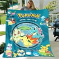thumbnail image 2 of Cartoon Pokemon Pikachu Flannel Blanket Children Adult Gift Bedding Bedspread Sofa Spring and Autumn Warm Blanket Home Decor, 2 of 5