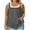 Dark Gray, variant on Uaswgudfs Women's Plus Size Cotton Peplum Square Neck Blouse Shirred Straps Summer Sleeveless Ruffle Babydoll Tank Going Out Top