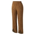 thumbnail image 3 of Women's Solid Color Corduroy Pants, Elastic Waist Straight Leg Trousers, Casual Pull On High Waisted Fall Winter Slacks with Pockets for Daily Wear Brown XXL, 3 of 5