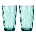 thumbnail image 1 of Unique Bargains Verres à Boire en Acrylique 17 Oz, Lot de 2 Gobelets Réutilisables en Plastique pour la Maison et l'Extérieur, Cyan, 1 of 7
