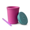 thumbnail image 3 of GoSili Straw Cup, 12oz. Berry/Sea, 3 of 7