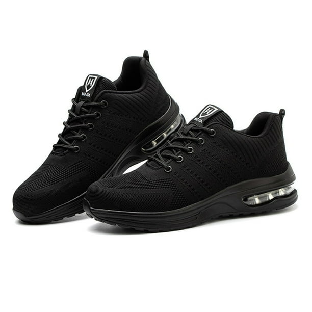 Zapatos De Trabajo Zapatos de trabajo unisex Zapatillas de deporte transpirables con punta de acero Zapatos de seguridad (38 negro) Likrtyny Para Estrenar