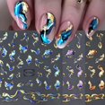 thumbnail image 1 of POWPOP 3D Pegatinas para Nail Art con Diseño de Mármol y Ondas, 6 piezas, 1 of 9