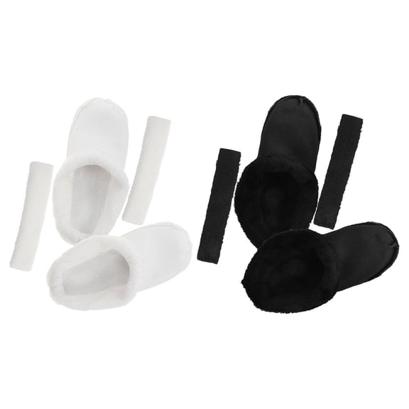 CTIRCHIU 2 Pairs Winter Slippers Liner Assorted Color Flannel Soft Comfort Removable for Office