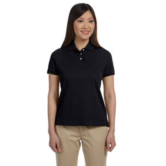 Devon & Jones Solid Perfect Pima Interlock Polo (D140SW) Black, 2XL
