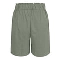 thumbnail image 5 of DHFJKG Womens Summer Straight Leg Shorts Casual Elastic Waist Solid Color Loose Fit Comfortable Daily Wear Shorts With Pockets Versatile Bottoms, 5 of 7
