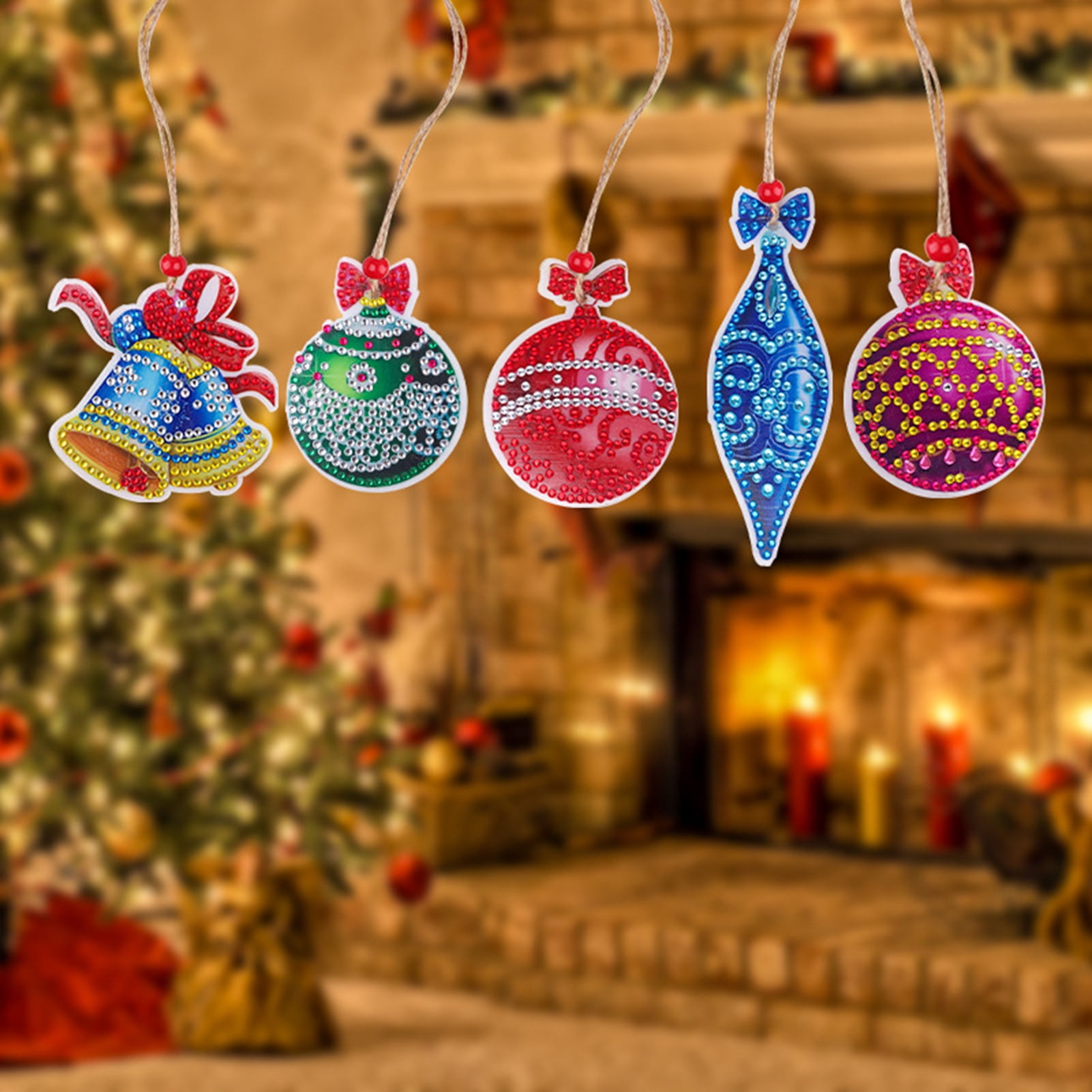 20 styles DIY Christmas Diamond Painting Home Christmas Light Garland  Decoration Pendant