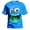 Blue, variant on Mens Graphic T-shirts Short Sleeve Crewneck Tops 3D Funny Face Print Novelty Casual Summer Cool T Shirts for Man Blue S
