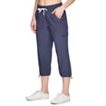 thumbnail image 2 of WTXUE Women'S Pants, Slacks Active Women's Relaxed Lightweight Woven Cargo Capri Pant, Pantalones De Mujer, Purplish blue, 2 of 7
