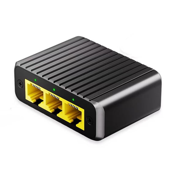 3 Port Networking Switcher 1000Mbps RJ45 Adapter Gigabit Switcher 1 in 3 Out Ethernet Splitter for Desktop Routers Sharer
