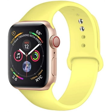 YuiYuKa Silicone Strap Sport Band Compatible with Apple Watch Bands 41mm 49mm 45mm 40mm 44mm 38mm 42mm,Soft Belt Smartwatch Wrist Sport Band for iwatch Series 9 3 4 5 6 SE 7 8 - Mellow Yellow