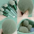 thumbnail image 3 of Makeup Brushes Set 13 Pcs, Professional Foundation Powder Brushes Eyeshadow Brush Sets, High Light Blush Brush, Green, 3 of 4