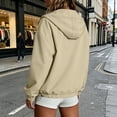 thumbnail image 4 of Juesizh Womens Rain Jacket Zip up Waterproof Coat Comfy Casual Zip up Jackets with Pockets, S-2XL, 4 of 9
