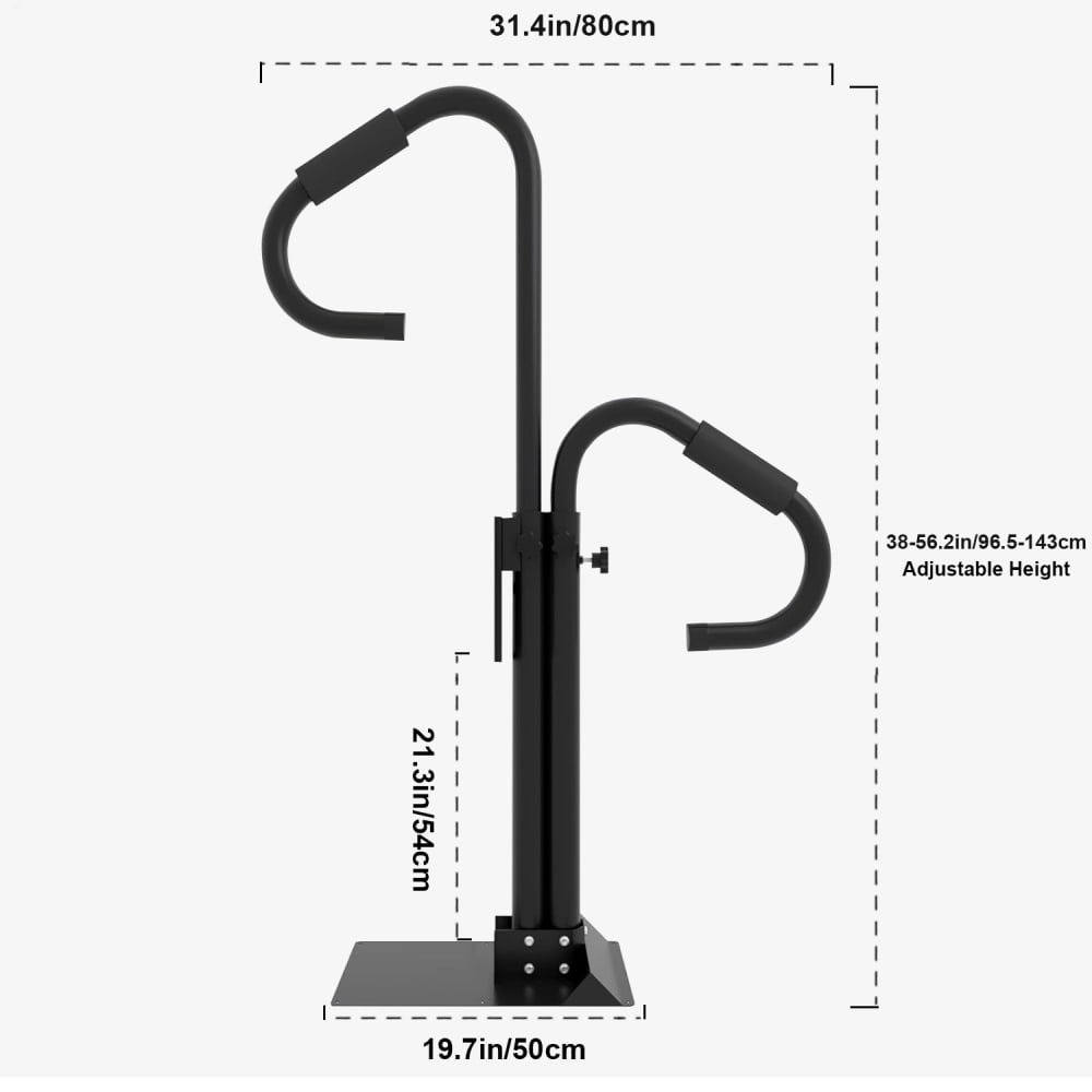 360° Hot Tub Handrail Spa Side Hand Rail, Two-Way Adjustable Height W/ Slide-Under Mount Base for Indoor Outdoor Bathtub Pool