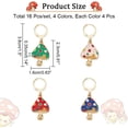 thumbnail image 2 of 16 Pcs Mushroom Stitch Markers Alloy Enamel Crochet Stitch Marker Charms with 304 Stainless Steel Clasp, 2 of 7