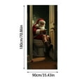thumbnail image 3 of Funny Christmas Door Cover Banner Front Door Photo Backdrop Cloth Holiday Decoration Background Restroom Hanging Cloth Porch Sign Banner New Year Favor, 3 of 6