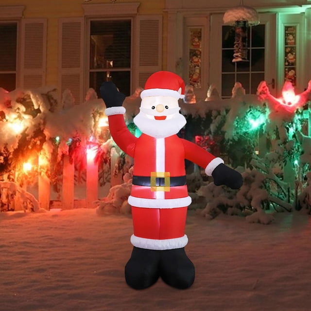 Decoraciones navideñas inflables Decoración navideña Resplandor Novedad Decoración al aire libre Adornos navideños para decoración de vacaciones en el Estilo E Macarena Accesorios inflables al aire libre
