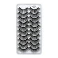 thumbnail image 2 of 10-Pair Eyelashes in 8D Dramatic Style, Wispy Cat Eye Volume Lashes Multipack, Reusable False Eyelashes for Makeup - B, 2 of 4