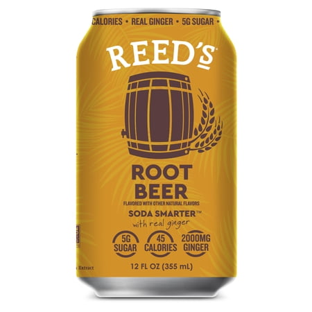 Reed's Root Beer Functional Soda, 12 fl oz, single can