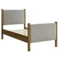 thumbnail image 5 of Modway Maven Twin Size Fabric Upholstered Platform Bed in Wheat Walnut, 5 of 9