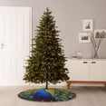 thumbnail image 6 of Lukts Peacocks Print Color Life Christmas Tree Skirt, Winter Holiday Tree Mat Decoration ,Can be Used as A Shawl-36", 6 of 6