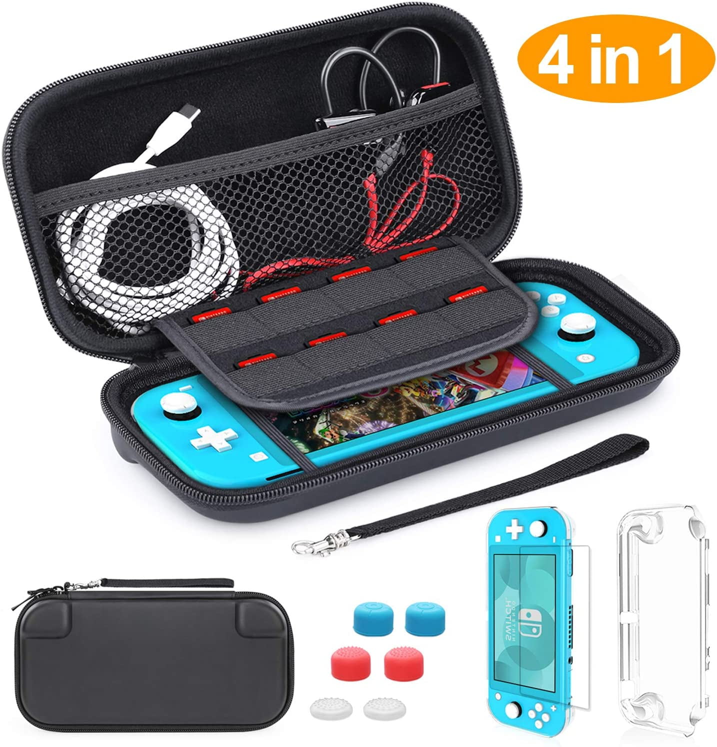 Compatible Nintendo Switch Lite Carrying Case,HeysTop Portable Travel Protective Hard Case with