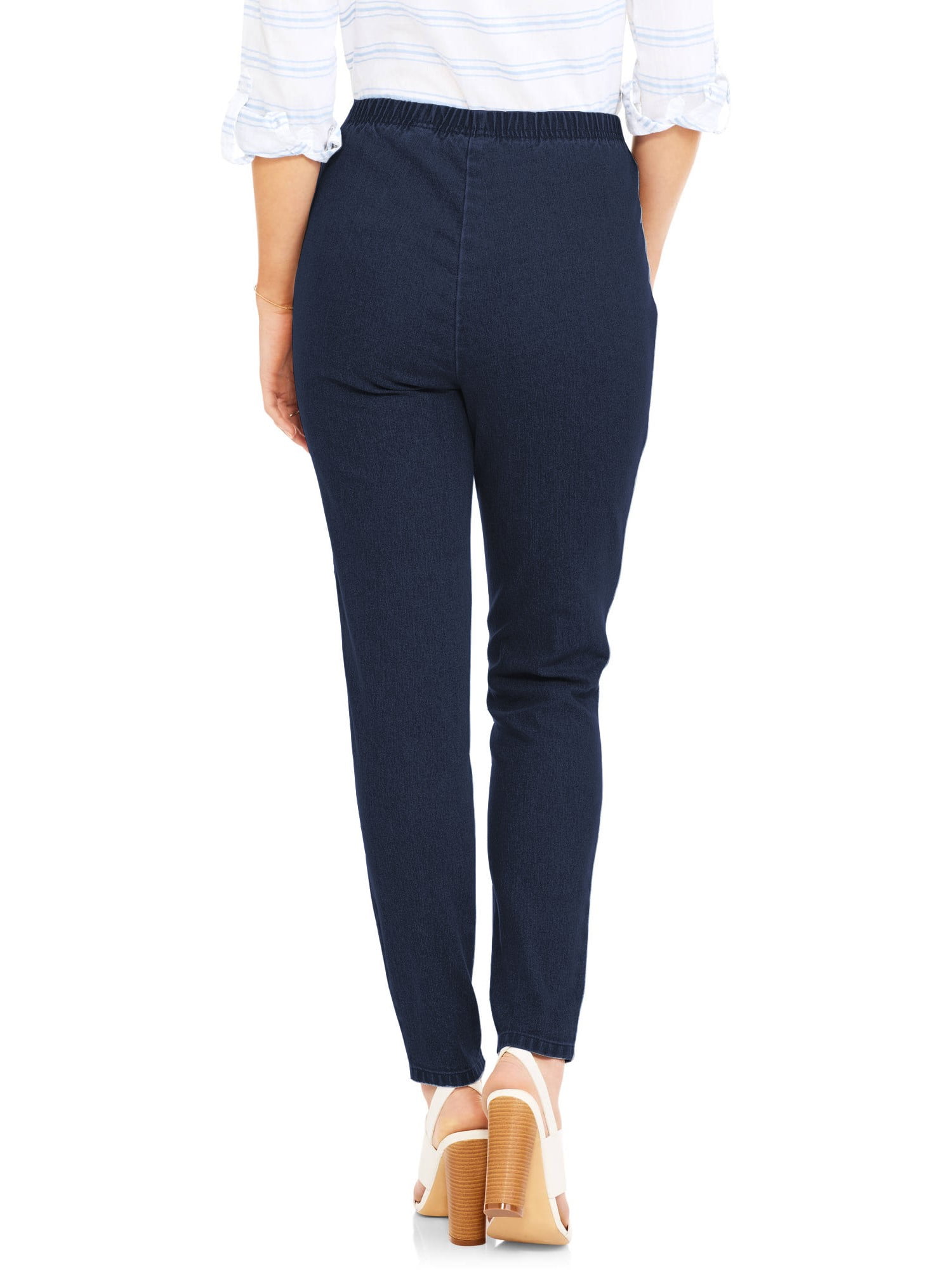 RealSize Womens Two-Pocket Stretch Pull-On Pants, also in Petite, 2 Pack