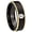 Black And Gold Step Edge, variant on Army Sergeant Major Gray High Polish Dome Tungsten Men Ring 10MM