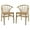 Natural, variant on Modway Flourish Spindle Wood Dining Side Chair Set of 2 in Black