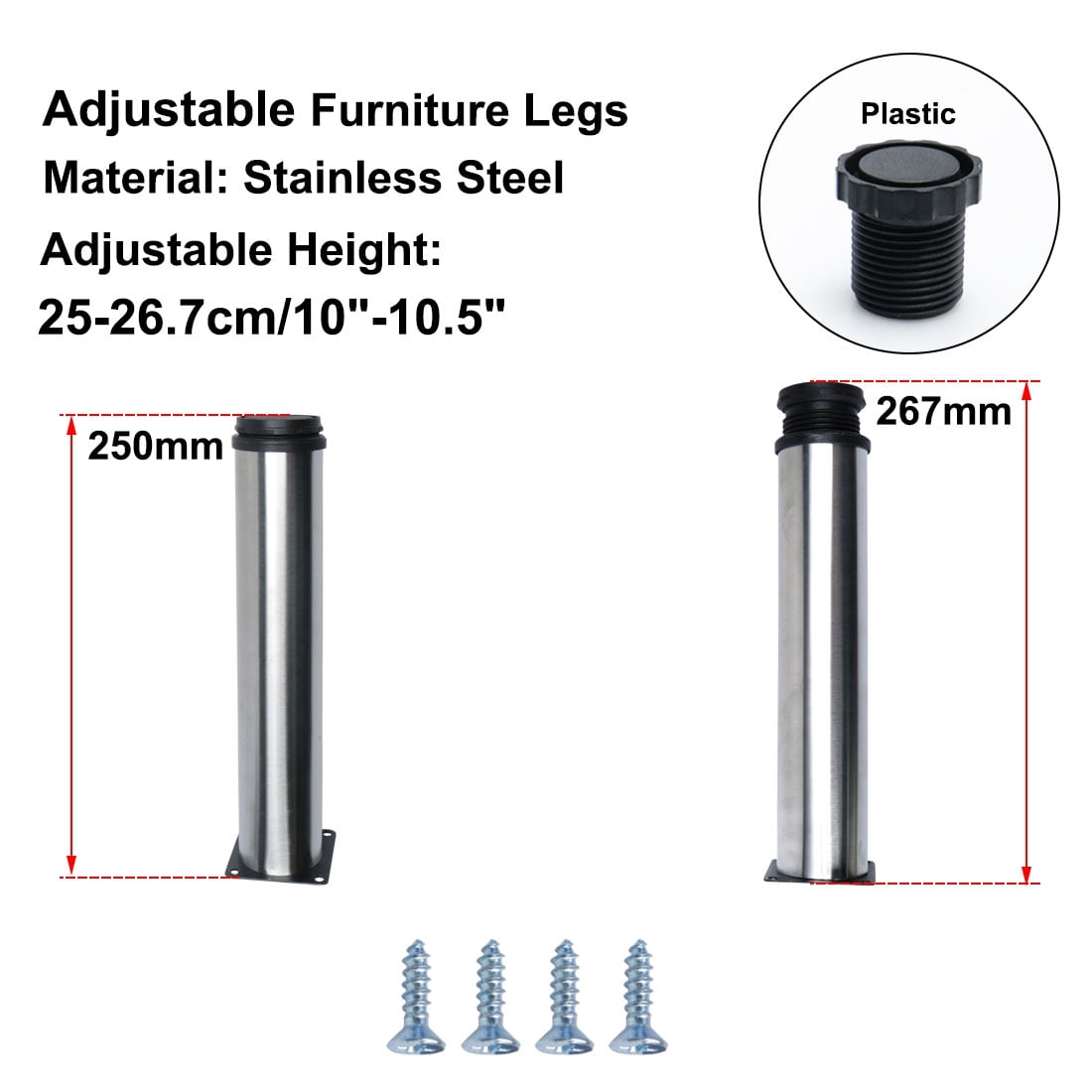 10 inch replacement chair legs