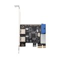 thumbnail image 1 of Graflsoa PCI-E to Dual USB 3.0 Expansion Card with VL805 Chip, High-Speed Data Transfer, Compatible with Windows XP/7/8/10, Stable Power Supply, Compact Design, 1 of 6