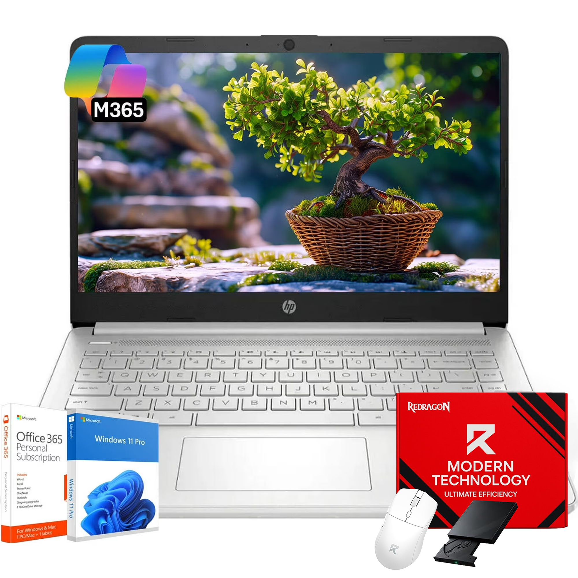 HP 14 Laptop Student Business Computer - 1-Year Microsoft Office