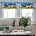thumbnail image 4 of LALILO Kitchen Curtain Valance Oil Landscape Rod Pocket Window Curtain 52"x 18" Set of 2, 4 of 7