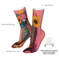 thumbnail image 4 of Salouo Cowboy Boots With Flowers Pattern Fun Novelty Crew Socks,Casual Athletic Socks Neutral Socks, 4 of 7